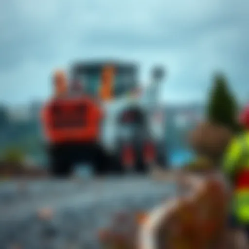 A Bobcat 300 equipment being used for landscaping tasks after its hotspot function has failed, showcasing its versatility in alternative projects.