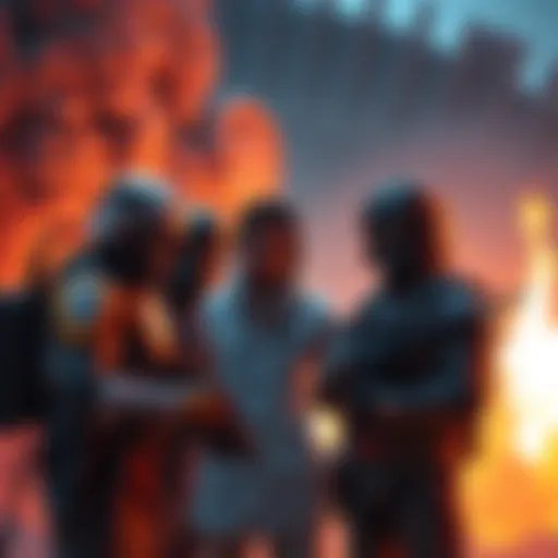 A group of players discussing strategies during the stronghold event affecting bounty hunts.