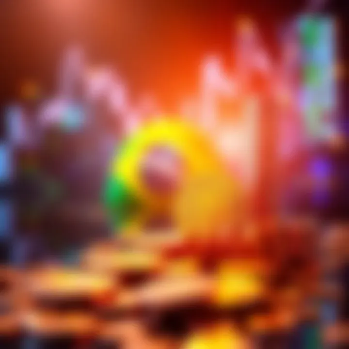 A graphic representing Brazil's significant cryptocurrency inflows, featuring digital coins and a rising graph, symbolizing growth in digital currencies.