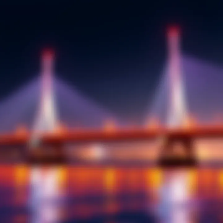Bridges Connecting Solana and Ethereum Visual representation of bridges symbolizing transfers between Solana and Ethereum networks