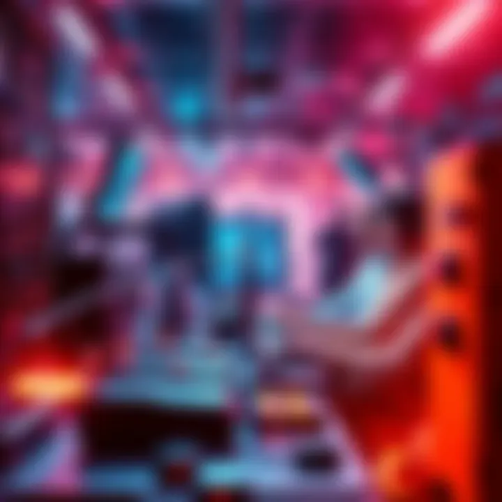 Developers working on intent-based decentralized applications in a tech-focused environment