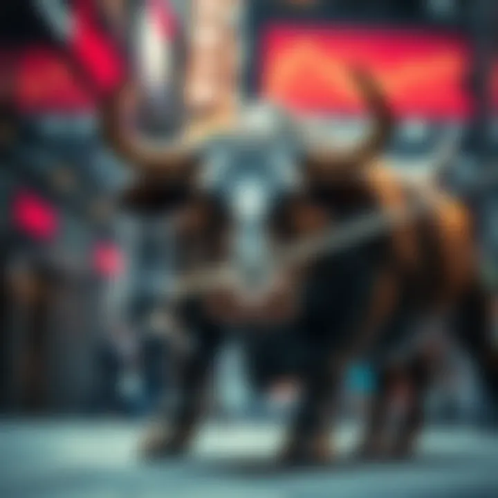 A strong bull representing market strength and stability in financial trading