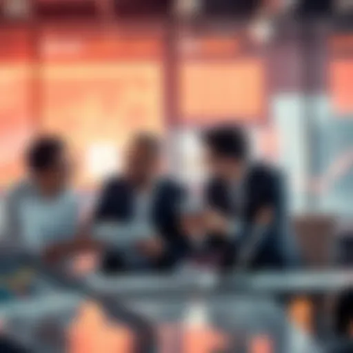 A group of market analysts discussing positive economic growth trends for 2026.