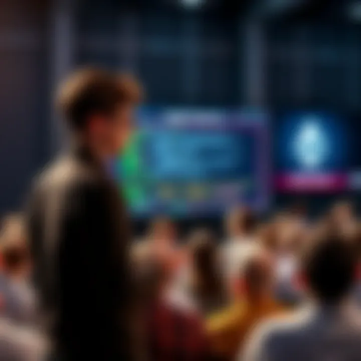 Vitalik Buterin presenting Ethereum code structure Vitalik Buterin discusses a unified code structure for Ethereum, showcasing a diagram on a screen with a focused audience