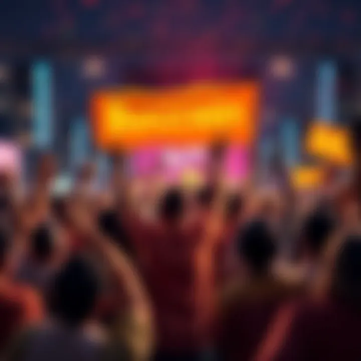 Celebration of Buttcoiners A group of people celebrating with banners and signs promoting Buttcoin, showing excitement for advancements in cryptocurrency.