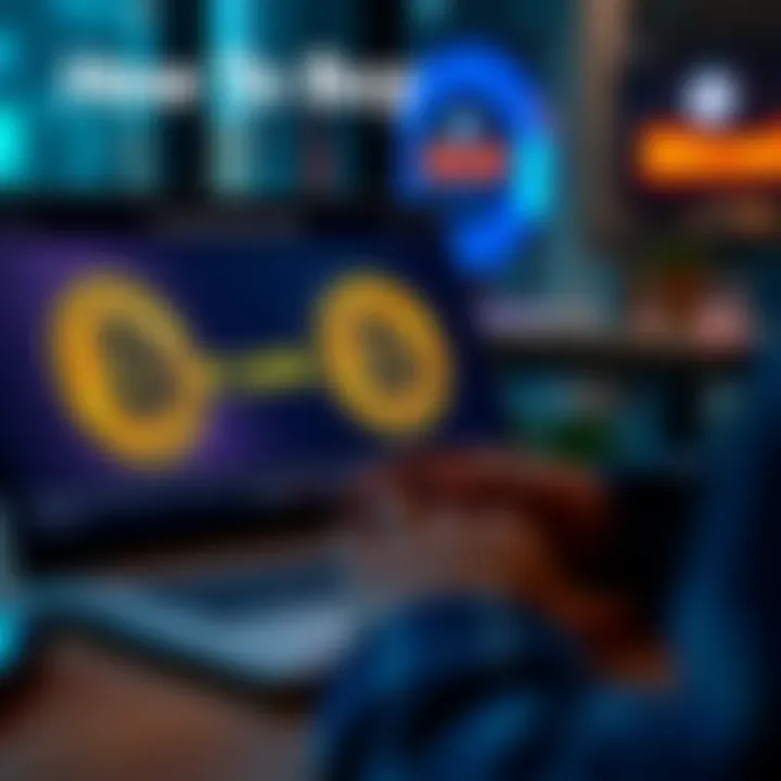 A person using a laptop to make a cryptocurrency purchase, with a focus on Bitcoin, while displaying a bank limit notice.