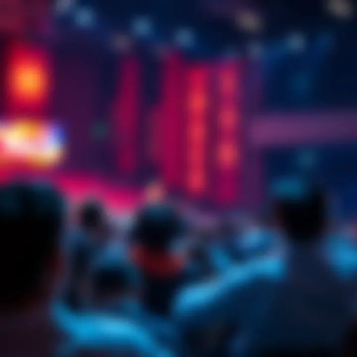 A speaker engaged with an audience during the C fan speech, highlighting key moments and insights.