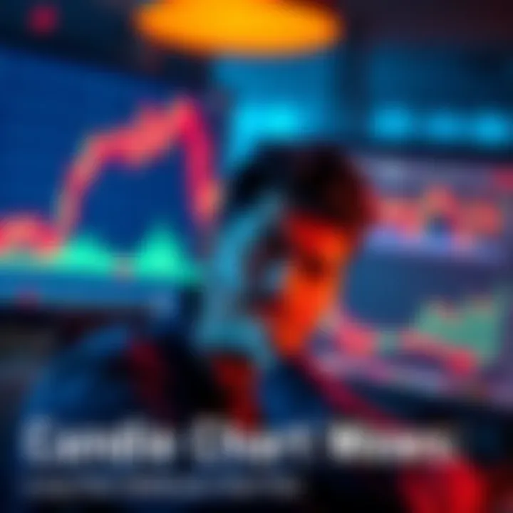 A person looking stressed while observing a red candle chart on a computer screen, symbolizing market struggles.