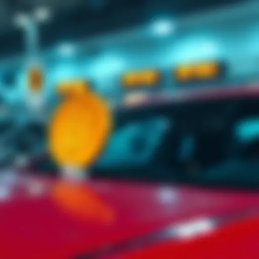 A car displayed for sale featuring a cryptocurrency symbol, highlighting the concept of accepting crypto as payment.