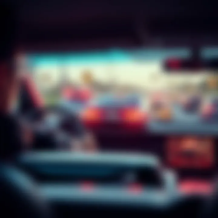 A car smoothly navigating a slow traffic situation, highlighting its safety features and comfort for drivers.