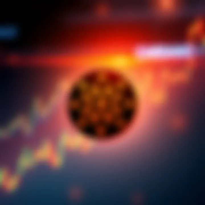 Cardano logo shines with positive market trends The Cardano logo is highlighted against a backdrop of upward-trending financial graphs, symbolizing optimism for ADA investors