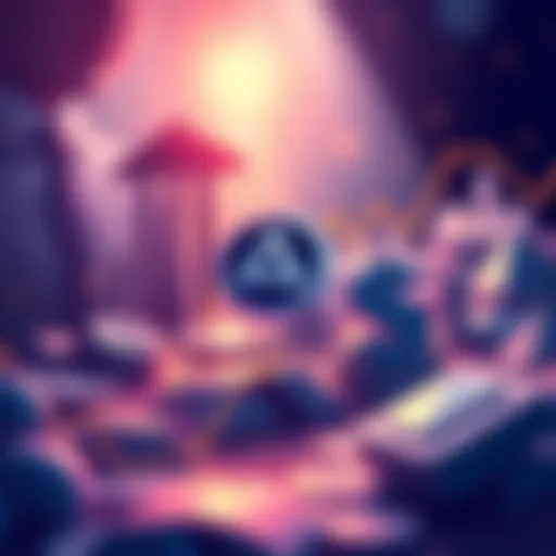 Illustration showing financial growth with Cardano logo, highlighting capital formation concepts