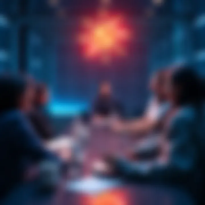 Members of the Cardano community discussing governance strategies during a virtual meeting