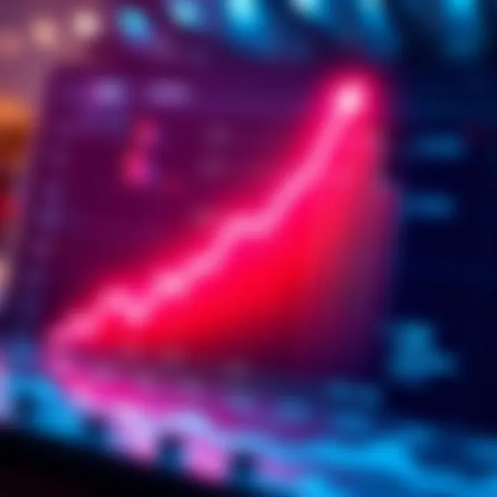 A graphic showing rising investment in Cardano cryptocurrency with upward trend lines and bar charts.