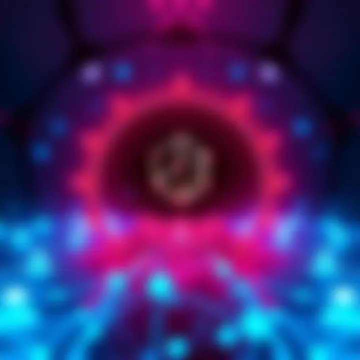 Cardano Testnet Launch A graphic representation of Cardano's Leios Testnet launch with blockchain connections and digital elements symbolizing scalability and security.