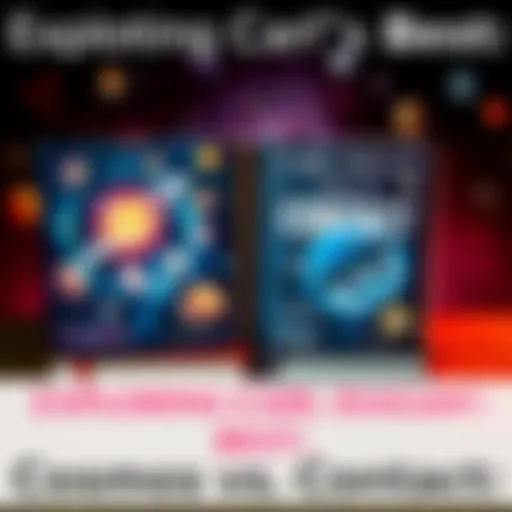 A side-by-side view of Carl Sagan's books 'Cosmos' and 'Contact', with images of the universe and scientific illustrations in the background.