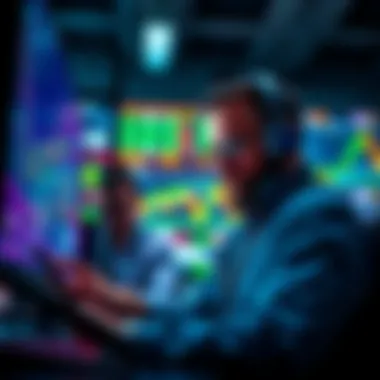 Traders analyzing cryptocurrency charts on screens, showing a cautious approach to the recovering crypto market.