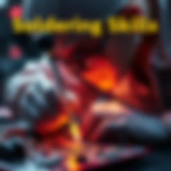 A skilled technician performs surface mount soldering with precision on a circuit board, showcasing years of experience and achievements in soldering technology.