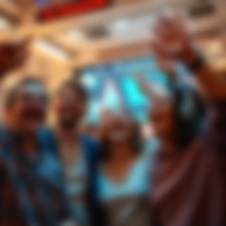 A group of people expressing joy and relief in a cheerful setting, celebrating a small price rise in investments.