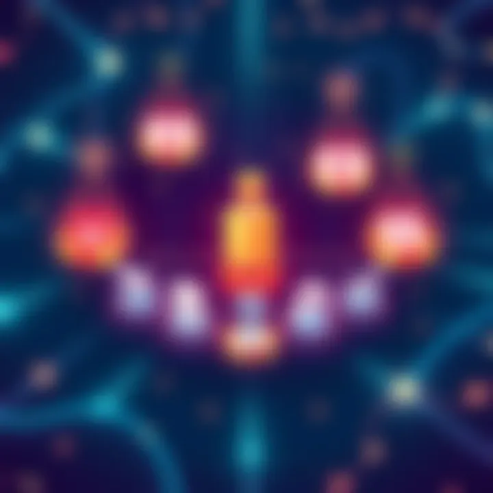 Illustration showing a blockchain with a central leader and symbols representing fraud and exploitation, highlighting risks for companies and users.