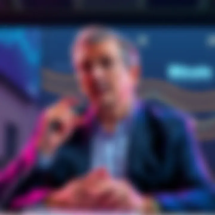 CEO Discusses Bitcoin Strategy A business executive speaks confidently about a strategy concerning Bitcoin prices, indicating concern over potential drops.