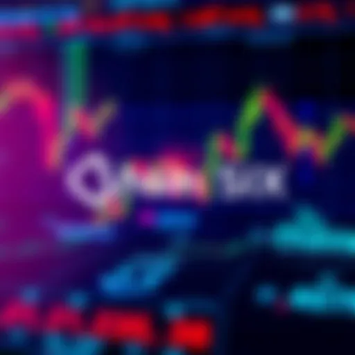 Graphic showing Chainlink logo alongside SIX Group logo with a background of stock market charts and blockchain elements