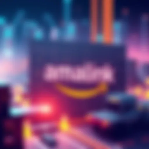 Illustration showing Chainlink data standard available on Amazon Web Services Marketplace, featuring secure data for blockchain applications.