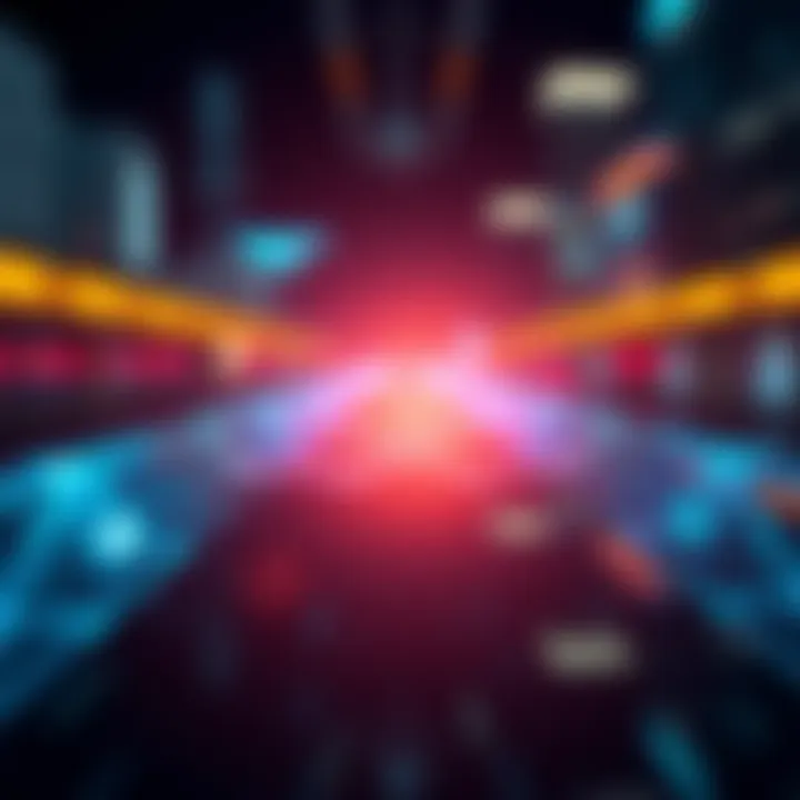 A visual representation of Chainlink connecting different blockchain platforms, symbolizing its role in on-chain finance.