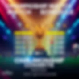 A colorful graphic showing the schedule for the Championship matches starting at 5 PM local China time, featuring a trophy and game icons.