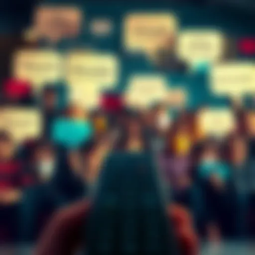 A collage of fans expressing their opinions about the show with speech bubbles and a television remote in the foreground.