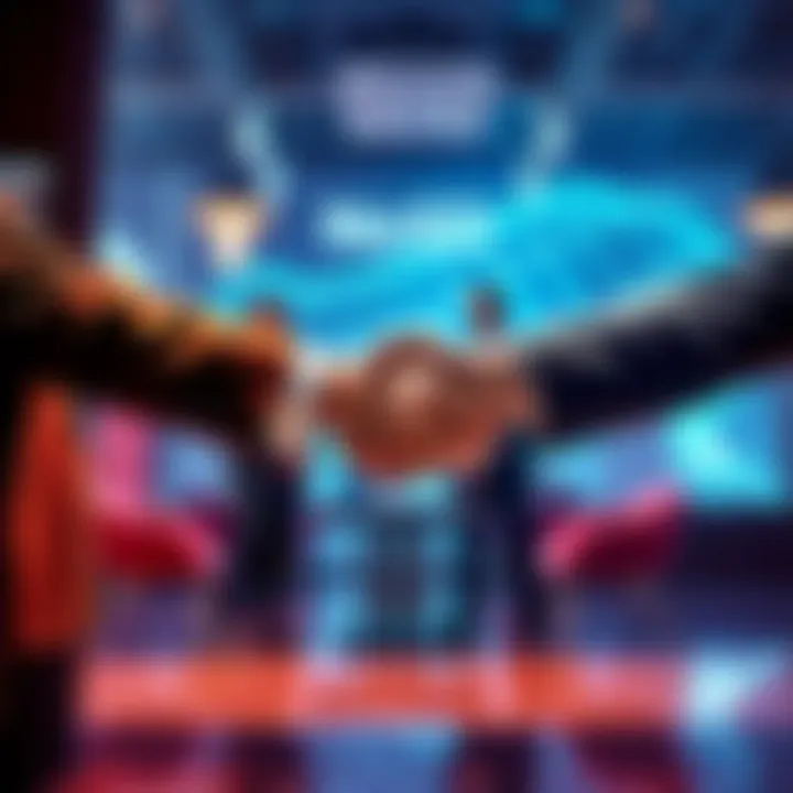 Chia Network representatives shaking hands with NoSSD team to signify a purchase agreement in the blockchain sector