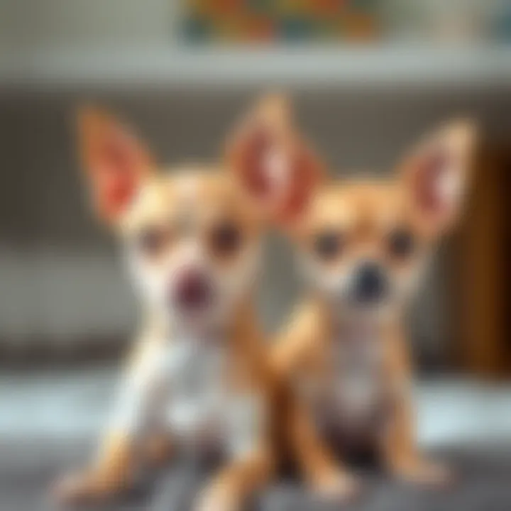 Two 5-year-old male Chihuahuas looking for a new home due to allergy issues.