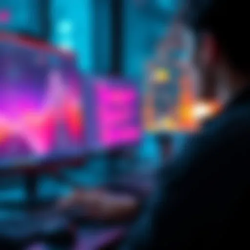 A person interacting with a chat interface on a computer, discussing coding projects with Claude Chat.