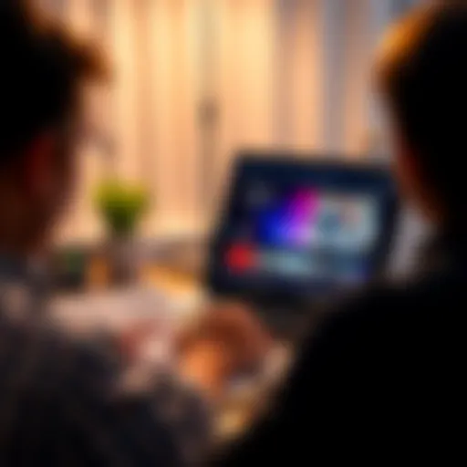 A person reviewing tax documents with a laptop open showing ClearValue Tax videos on YouTube.