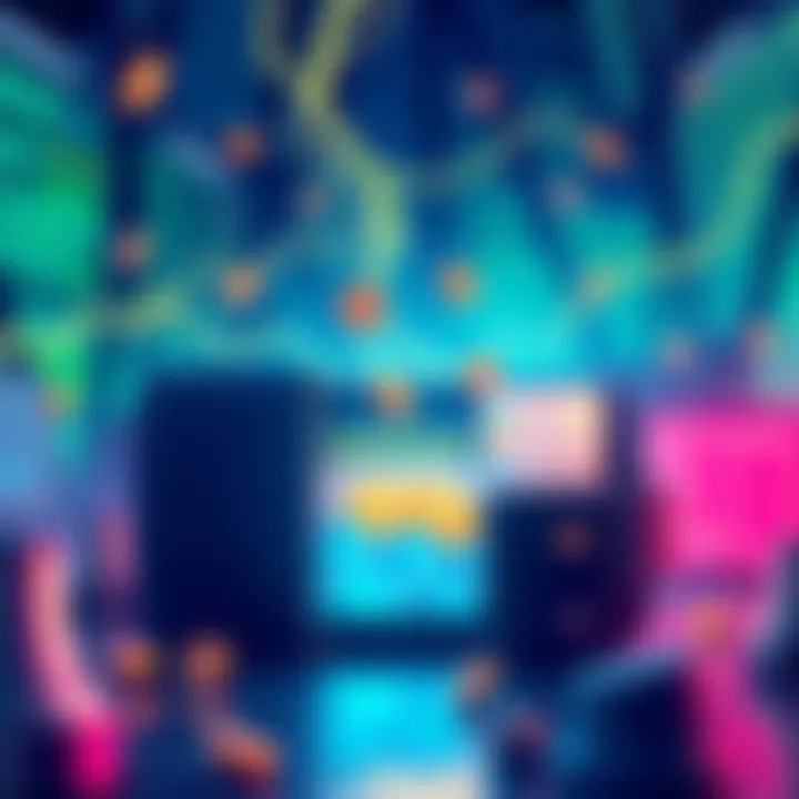 Illustration showing digital assets being transferred from a Coinbase wallet, highlighting NFTs and Web3 elements