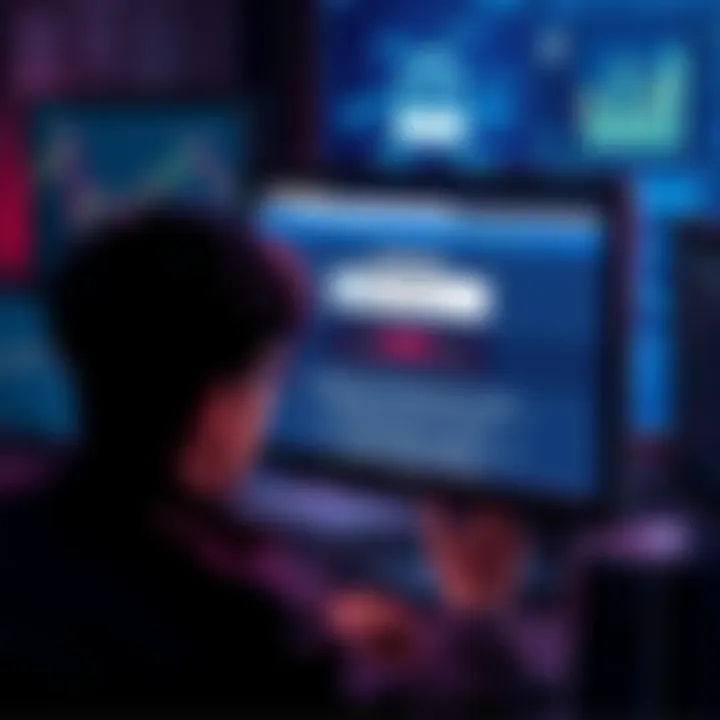 A frustrated person looking at a computer screen with Coinbase's withdrawal page open, showing error messages