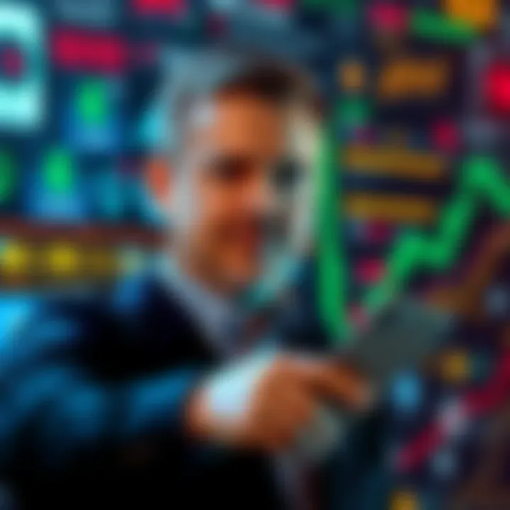 Coinkite CTO Peter Gray with a backdrop of digital wallet graphics and hacking visuals