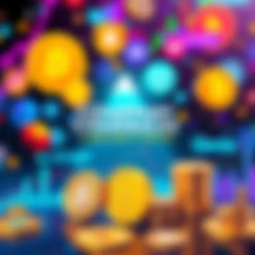 A vibrant graphic showing diverse companies transitioning to cryptocurrency with visuals of coins and charts illustrating growth.