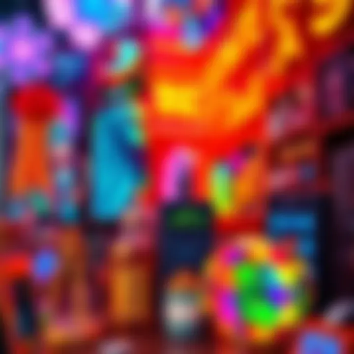 A collection of vibrant digital art pieces representing trends in the crypto art market