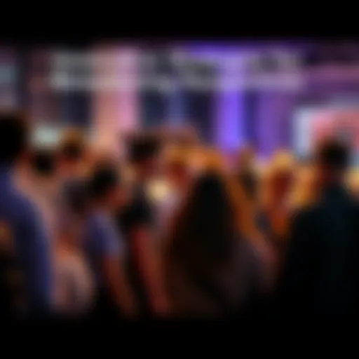 A diverse group of people engaged in discussion at a community event, sharing ideas and perspectives.