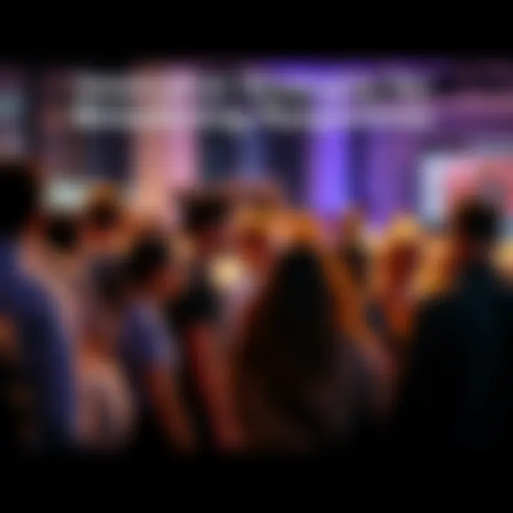 A diverse group of people engaged in discussion at a community event, sharing ideas and perspectives.