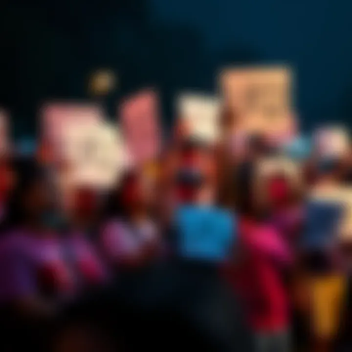 A diverse group of people holding signs with 'LFG!' demonstrating unity and enthusiasm