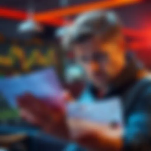 An investor looks puzzled while analyzing profit reports related to liquidity provider tokens in decentralized finance, highlighting the complexity of tax implications.