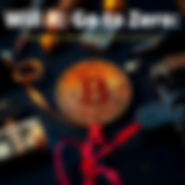Controversial Currency Concept A graphic representation of a digital currency symbol with shadows of crime-related items in the background.