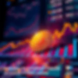 A visual representation of Cosmos cryptocurrency with charts and graphs indicating market trends for 2026 investment