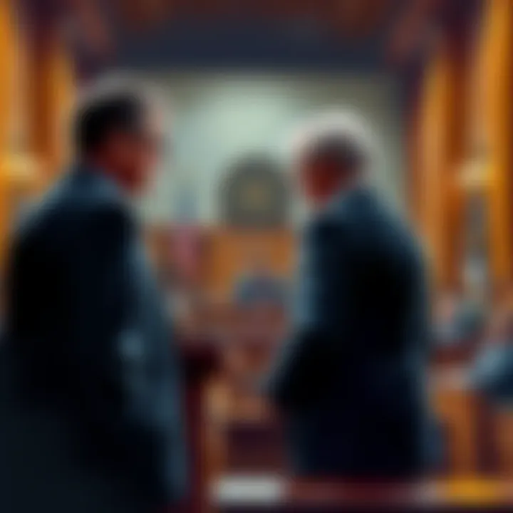 John Karony standing in front of the judge during his sentencing for fraud charges