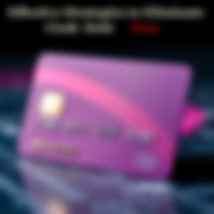 A close-up of a credit card with a zero balance displayed prominently