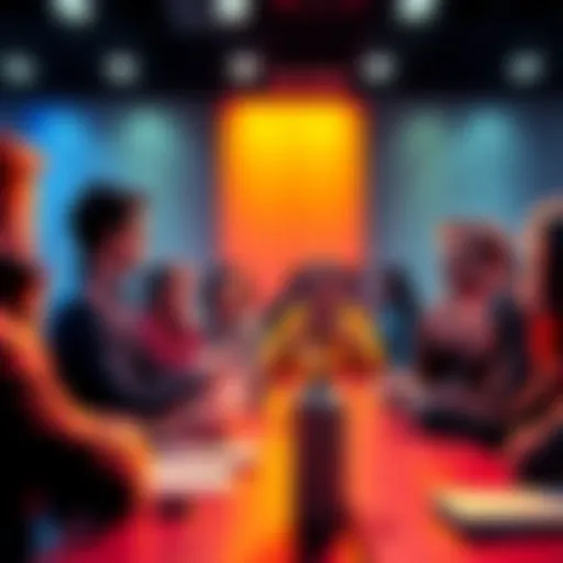 A group of people discussing cryptocurrency in a forum setting, displaying caution and engagement.