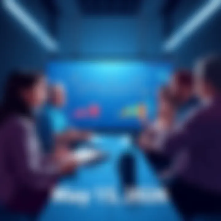 Crypto Discussion Highlights May 15 2026 A group of people engaged in a lively discussion about cryptocurrency, featuring graphs and charts on a screen.