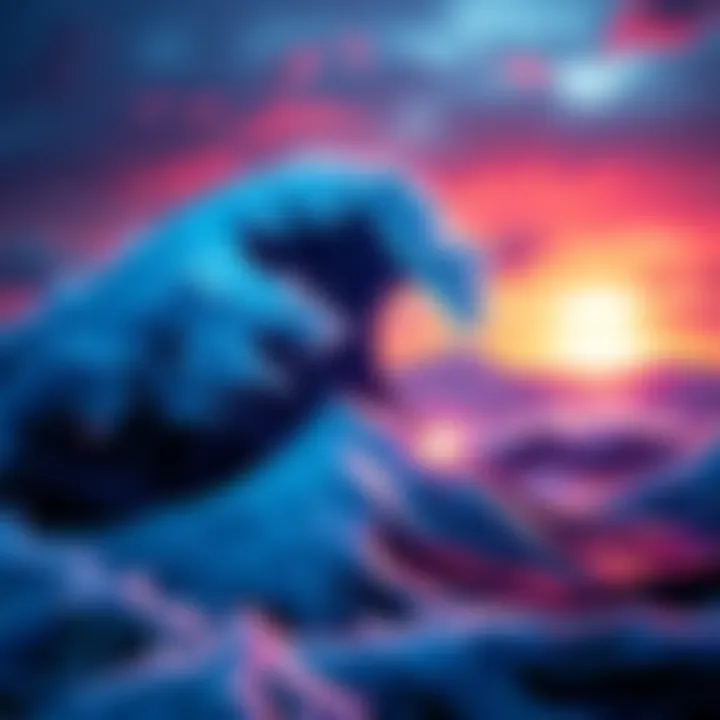 A visual depiction of the fluctuating trends in cryptocurrency, showcasing both peaks and valleys, symbolizing the emotional journey of investors.